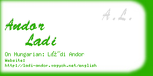 andor ladi business card